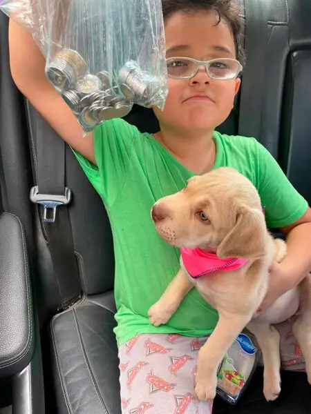 Menino faz poupança para pagar vacina e comida para seu cachorro Menino faz poupança para pagar vacina e comida para seu cachorro