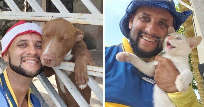 Carteiro tira selfies com todos os animais que encontra no caminho e faz sucesso na internet carteiro-tira-selfies-com-todos-os-animais-que-encontra-no-caminho