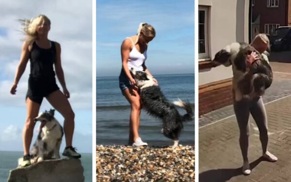 [VÍDEO] Mulher salva cachorra em queda livre de 6 metros de altura