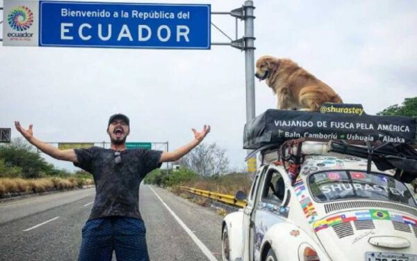 O cachorro Shurastey e seu tutor Jesse serão homenageados O cachorro Shurastey e seu tutor Jesse serão homenageados