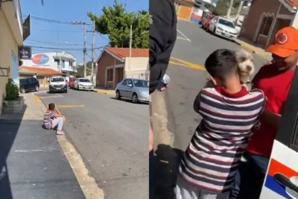 Menino se emociona ao reencontrar sua cachorrinha desaparecida: 'Chorei de felicidade' Menino se emociona ao reencontrar sua cachorrinha desaparecida: 'Chorei de felicidade'