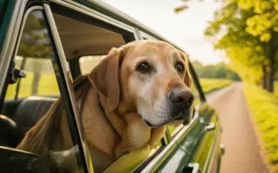 Dona comove a internet ao levar diariamente sua cadela idosa para passear de carro
